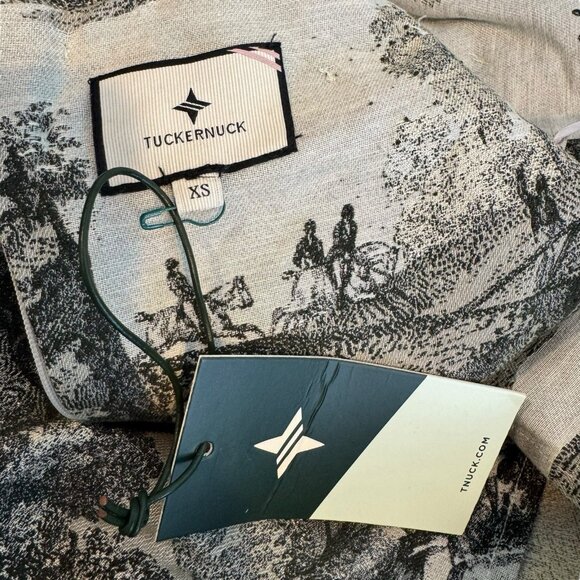 Tuckernuck NEW Middleburg Toile Suze Equestrian Formal Midi Dress Size XS - Picture 12 of 12